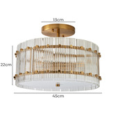 Rexington Home Jared Glass Semi Flush Mount Ceiling Light