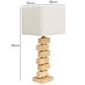 Rexington Home 78cm Debbie Marble &amp; Boucle Table Lamp