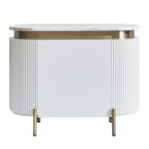 Rexington Home Betty Carrara Marble Bedside Table