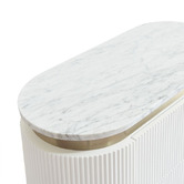 Rexington Home Betty Carrara Marble Bedside Table