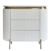 Rexington Home Betty Carrara Marble 3 Drawer Chest