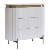 Rexington Home Betty Carrara Marble 3 Drawer Chest