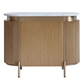 Rexington Home Betty Carrara Marble Bedside Table