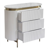 Rexington Home Betty Carrara Marble 3 Drawer Chest