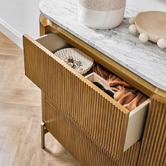 Rexington Home Betty Carrara Marble 3 Drawer Chest