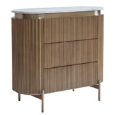 Rexington Home Betty Carrara Marble 3 Drawer Chest