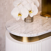 Rexington Home Betty Carrara Marble Bedside Table