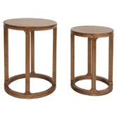 Rexington Home 2 Piece Amir Birch Wood Nesting Side Table Set
