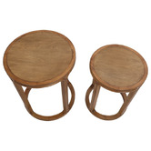 Rexington Home 2 Piece Amir Birch Wood Nesting Side Table Set