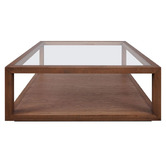 Rexington Home Galvan Square Oak Wood Coffee Table