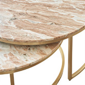 Rexington Home 2 Piece Zoe Marble Nesting Coffee Table Set