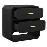 Rexington Home Nelson 2 Drawer &amp; Shelf Bedside Table