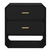 Rexington Home Nelson 2 Drawer &amp; Shelf Bedside Table