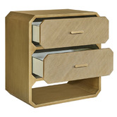 Rexington Home Nelson 2 Drawer &amp; Shelf Bedside Table