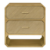 Rexington Home Nelson 2 Drawer &amp; Shelf Bedside Table