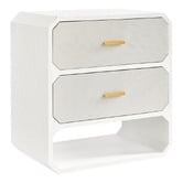 Rexington Home Nelson 2 Drawer &amp; Shelf Bedside Table
