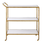 Rexington Home Preston 3 Tier Marble Bar Cart