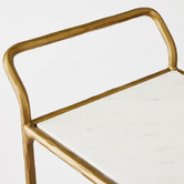 Rexington Home Preston 3 Tier Square Marble Bar Cart