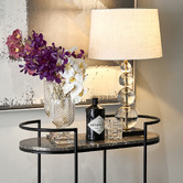 Rexington Home Gabrielle Marble Crystal Linen Table Lamp