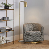 Rexington Home Barraza Marble &amp; Brass Floor Lamp