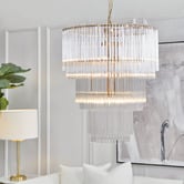 Rexington Home Ziya 3 Tier Crystal Pendant
