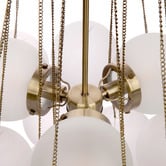 Rexington Home Savino Medium Cloud Brass Frosted Glass 3 Light Pendant