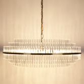 Rexington Home Gaios Short Iron &amp; Glass Pendant Light