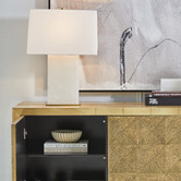 Rexington Home Alexandria White Alabaster Table Lamp