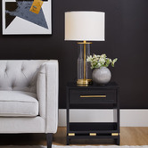 Rexington Home Roswell Bank Glass Table Lamp