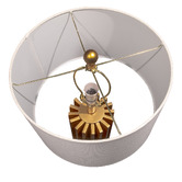 Rexington Home Melisandre Painted Polyresin Linen Table Lamp