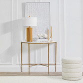 Rexington Home Melisandre Painted Polyresin Linen Table Lamp