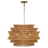 Rexington Home Everett Iron Rope 3 Light Pendant