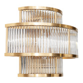 Rexington Home Abbey Fluted Glass Flush Mount Wall Light