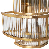 Rexington Home Abbey Fluted Glass Flush Mount Wall Light