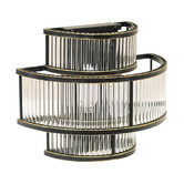 Rexington Home Abbey Fluted Glass Flush Mount Wall Light