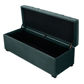 Rexington Home Off-White Pelee Upholstered Storage Ottoman