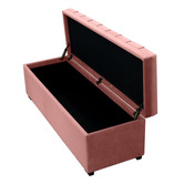 Rexington Home Off-White Pelee Upholstered Storage Ottoman
