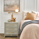 Rexington Home Gregor Brass &amp; Travertine Table Lamp