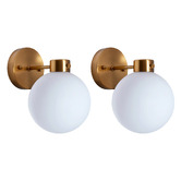 Rexington Home Paula Frosted Glass Wall Sconces