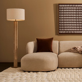 Rexington Home Lansey Marble &amp; Boucle Floor Lamp