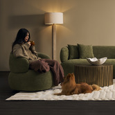 Rexington Home Lansey Marble &amp; Boucle Floor Lamp