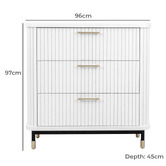 Rexington Home Uriah 3 Drawer Chest