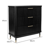 Rexington Home Uriah 3 Drawer Chest