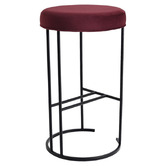 Rexington Home Black 66cm Eastham Velvet Counter Stool