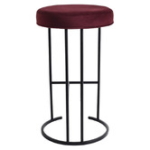 Rexington Home Black 66cm Eastham Velvet Counter Stool