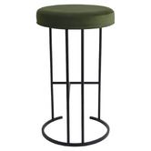 Rexington Home Black 66cm Eastham Velvet Counter Stool