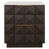 Rexington Home White Bethany Marble Bedside Table