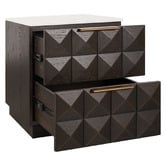 Rexington Home White Bethany Marble Bedside Table