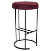 Rexington Home Black 66cm Eastham Velvet Counter Stool