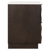 Rexington Home White Bethany Marble Bedside Table